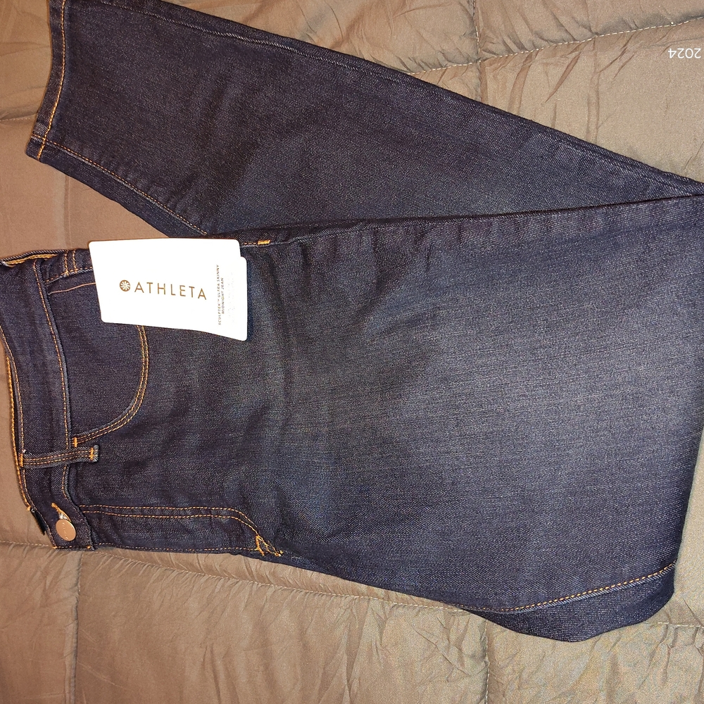 Athleta Women's Blue Jeans Super Skinny Size 12 Reg. NWT